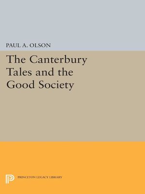 cover image of The CANTERBURY TALES and the Good Society